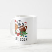 Sport Kerst 2025 Mok | Aangepaste Naam (Voorkant links)