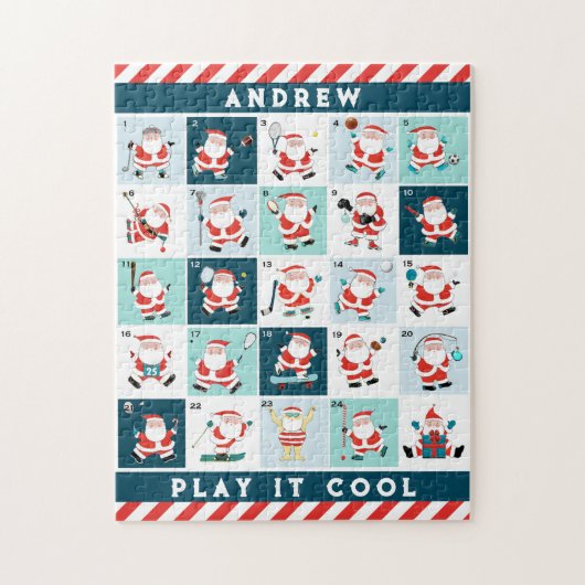 Sport Kerst Adventkalender Legpuzzel (Verticaal)