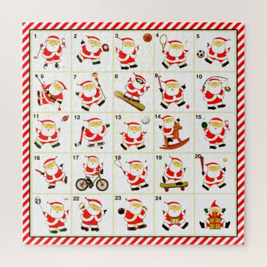 Sport Kerstmis Countdown Legpuzzel (Verticaal)