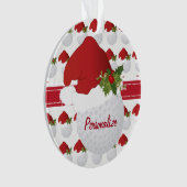 Sport Kerstmis Golf Ball Ornament (voorkant)