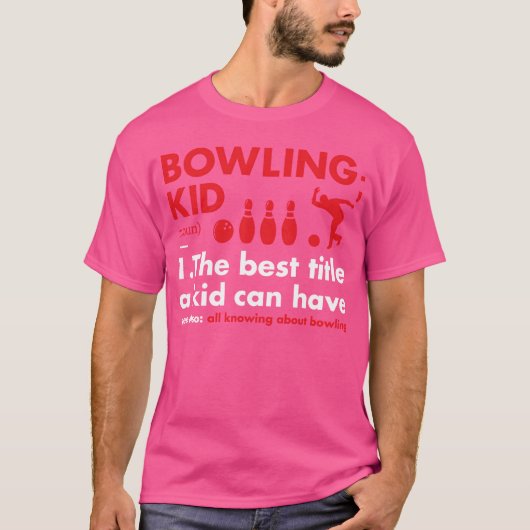 Sport Kind Definitie Bowling grappige jongen T-shirt (Voorkant)