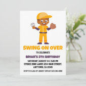 Sport kinder honkbal verjaardagsuitnodigingen kaart (Staand voorkant)