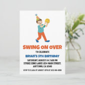 Sport kinder honkbal verjaardagsuitnodigingen kaart (Staand voorkant)