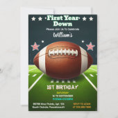 Sport kinder jongens ticket Football 1e Verjaardag Kaart (Voorkant)