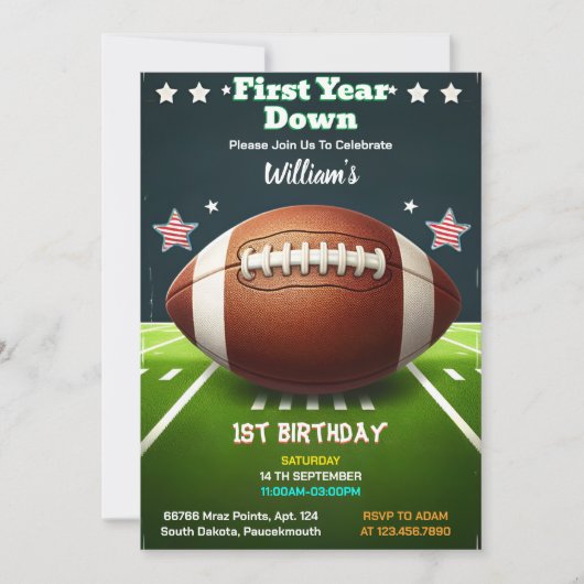 Sport kinder jongens ticket Football 1e Verjaardag Kaart (Voorkant)