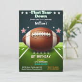 Sport kinder jongens ticket Football 1e Verjaardag Kaart (Staand voorkant)