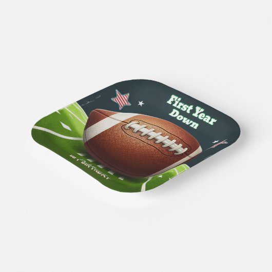 Sport kinder jongens ticket Football 1e Verjaardag Papieren Bordje (Gebogen)