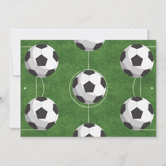 Sport Kinder Voetbal Verjaardag Party foto Kaart (Achterkant)