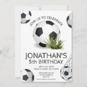 Sport Kinder Voetbal Verjaardagsfeest Kaart (Voorkant)