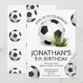 Sport Kinder Voetbal Verjaardagsfeest Kaart (Voorkant / Achterkant)