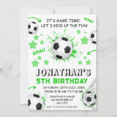 Sport Kinder Voetbal Verjaardagsfeest Kaart (Voorkant)