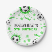 Sport Kinder Voetbal Verjaardagsfeest Papieren Bordje (Voorkant)