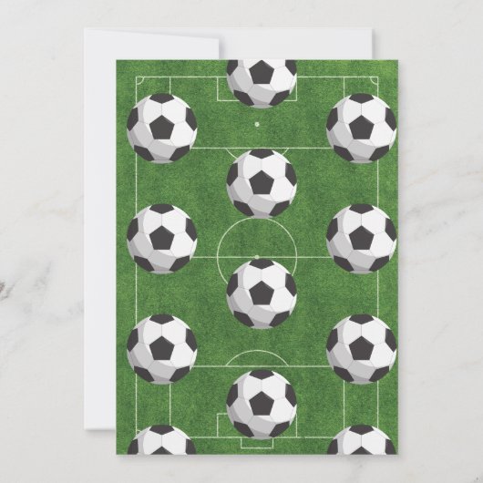 Sport Kinder Voetbal Verjaardagsfeestuitnodiging Kaart (Achterkant)