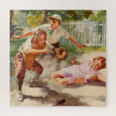  sport, kinderen spelen voetbal legpuzzel (Horizontaal)