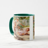  sport, kinderen spelen voetbal mok (Voorkant links)