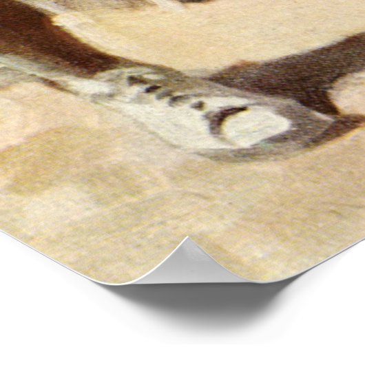  sport, kinderen spelen voetbal poster (Hoek)