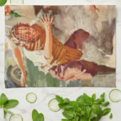 sport, kinderen spelen voetbal theedoek (Gevouwen)