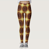 Sport leeuw kat brullen Personaliseer Destiny's Leggings (Voorkant)