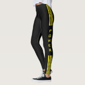 Sport Leggings Power Text - Aangepaste kleuren (Links)