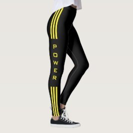 Sport Leggings Power Text - Aangepaste kleuren