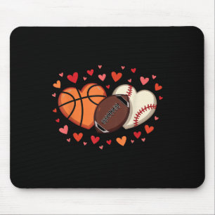 Sport Liefde Hart Football Basketbal Valentijn's Muismat