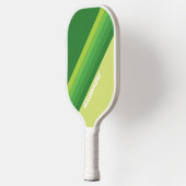 Sport Lily Pad Green Stripes with Name Pickleball Paddle (Links)