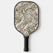 Sport Luxe Zebra - Mocha Goud Pickleball Paddle (Achterkant)