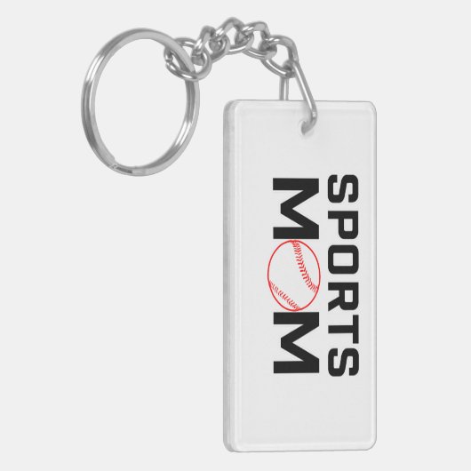 Sport mam Baseball Design Sleutelhanger (Voorkant Links)