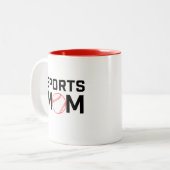 Sport mam Baseball Design Tweekleurige Koffiemok (Voorkant links)