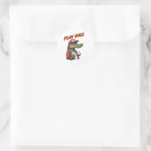 Sport Man Ronde Sticker (Tas)