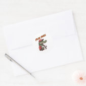 Sport Man Ronde Sticker (Envelop)