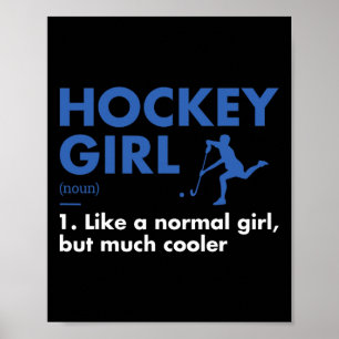 Sport meisje definitie hockey poster
