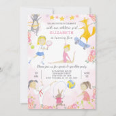 Sport Meisje Verjaardag uitnodiging (Voorkant)