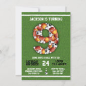 Sport met de 9 ^ e verjaardag van de uitnodiging v (Voorkant)