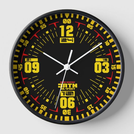 Sport militair modern tactisch geel horloge (Voorkant)