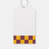 Sport Modern Check Team Kleuren School Spirit Fun Cadeaulabel (Achterkant)