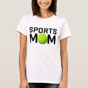 Sport moeder tennis ontwerp t-shirt