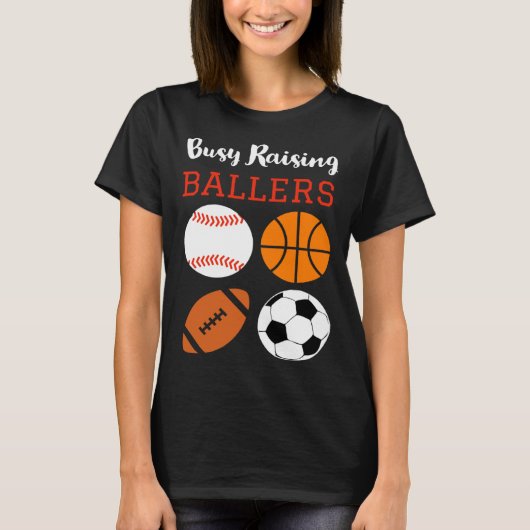 Sport Moeder Wind up drukke balletflats en ballers T-shirt (Voorkant)