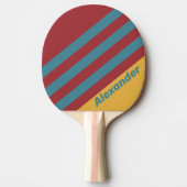 Sport Mosterdzaadstrepen met naam Tafeltennisbatje (Voorkant)