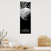 Sport Motivatie Citaat Basketball Poster (Keuken)