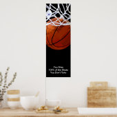 Sport Motivatie Citaat Basketball Poster (Keuken)