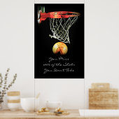 Sport Motivatie Citaat Basketball Poster (Keuken)