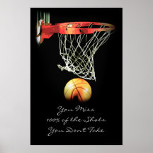 Sport Motivatie Citaat Basketball Poster