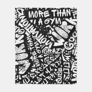 Sport Motivatie: Graffiti Abstract. Fleece Deken