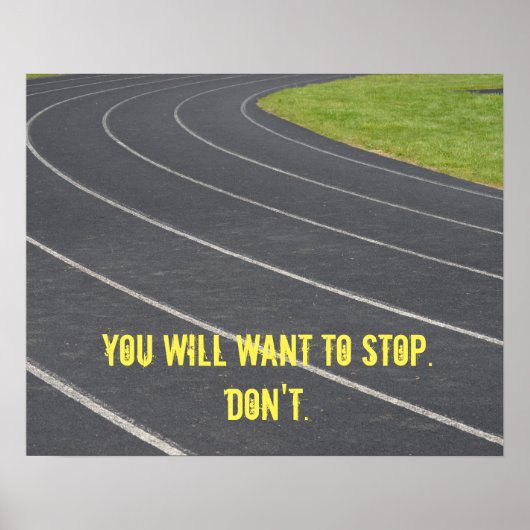 Sport Motivatie Poster! Ideaal voor runners Poster (Voorkant)