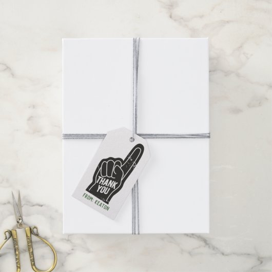 Sport Nummer 1 Fan Bedankkaart Cadeaulabel (Met Touw)