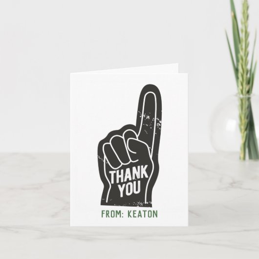 Sport Nummer 1 Fan Bedankkaart Notitiekaartje (Voorkant)