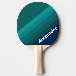 Sport Oceaan Getijde Strepen met Naam Tafeltennisbatje