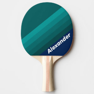 Sport Oceaan Getijde Strepen met Naam Tafeltennisbatje