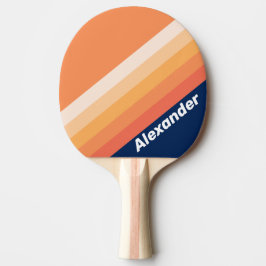 Sport Oceaan Zon Herfst Strepen met Naam Tafeltennisbatje